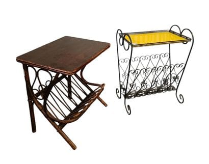 Rectangular two-tier coffee table in black...