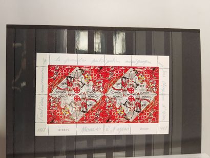 Suite of eight stamp albums, mainly Monaco...