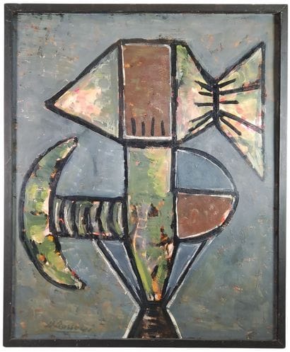 A pair of modern oil paintings: 
20th-Century...