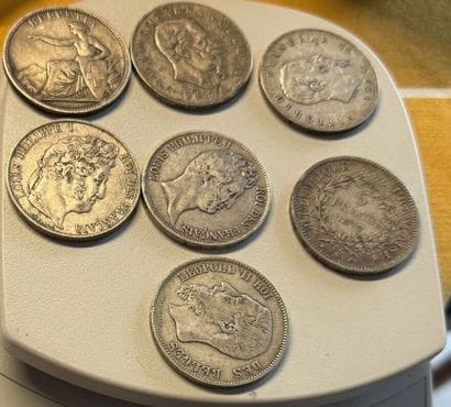 Vittorio Emanuele II 1875 et 1876, 5F
Louis-Philippe...