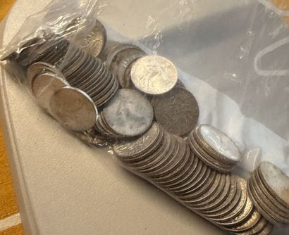 Fort lot de pièces de 50 cts Francs argent...