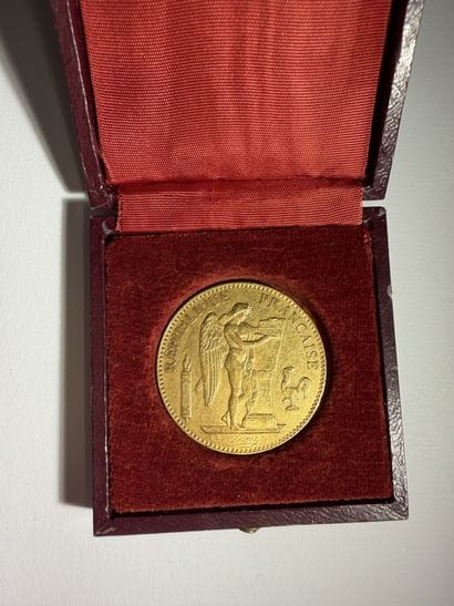 FRANCE. Une pièce en or 900‰ de 100 Francs...
