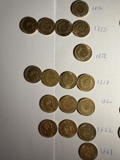 FRANCE - SECOND EMPIRE
43 monnaies 20F or,...