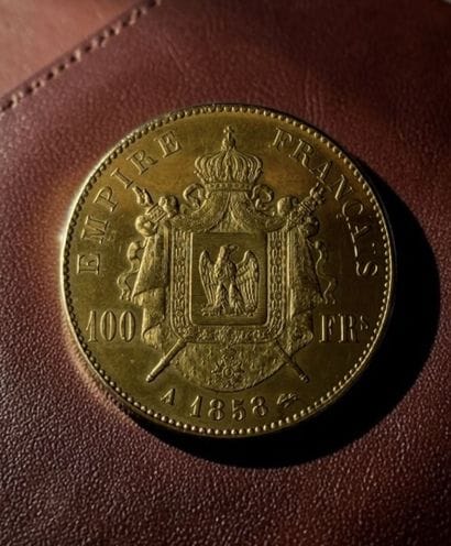 100 F or NAPOLEON III, Tête nue de Napoléon...