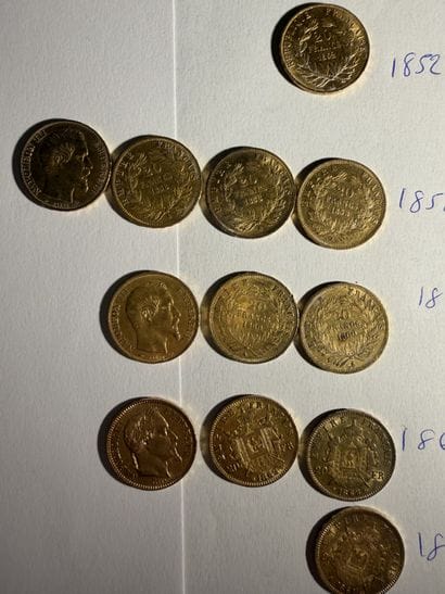 FRANCE - SECOND EMPIRE
43 monnaies 20F or,...
