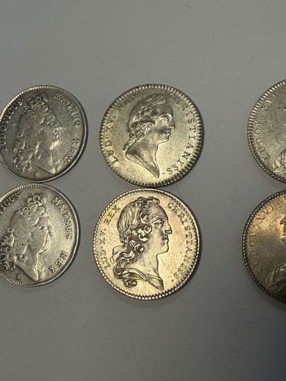 9 jetons argent Ancien Régime
- 5 jetons...