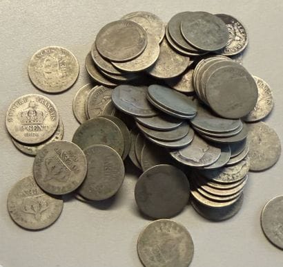 Fort lot de pièces de 50 cts Empire Français...