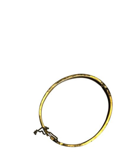 Bracelet jonc en or jaune 18k articulé, et...