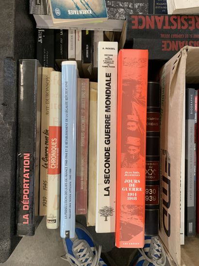 A selection of books on World War II, the...