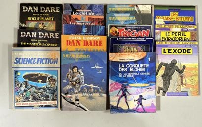 Réunion de 16 bandes dessinées de science...