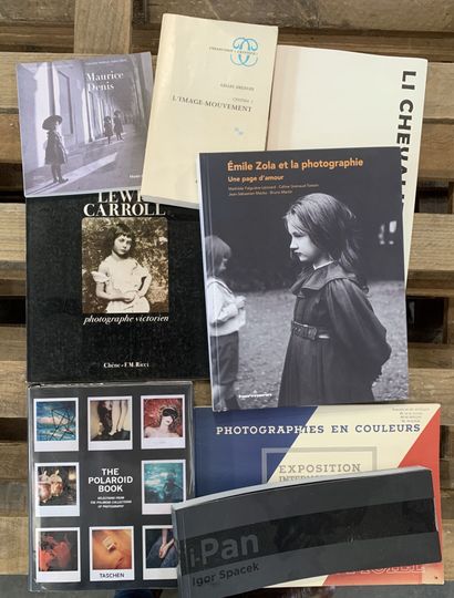 An impressive collection of books on photography:...
