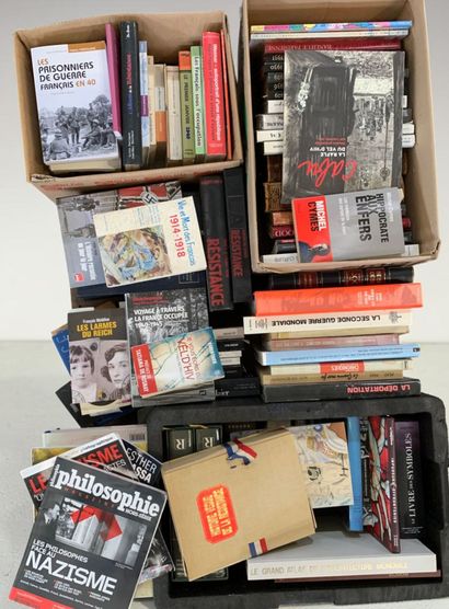 A selection of books on World War II, the...
