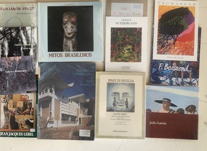 Set of catalogs and monographs on contemporary...