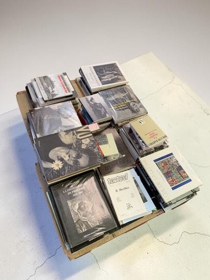 An impressive collection of books on photography:...