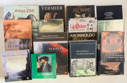 Selection of art books: 
Vermeer, Holbein,...