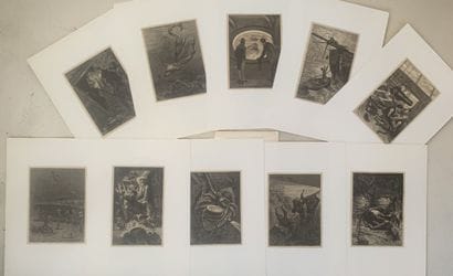 A series of 10 prints based on works by Ferat,...