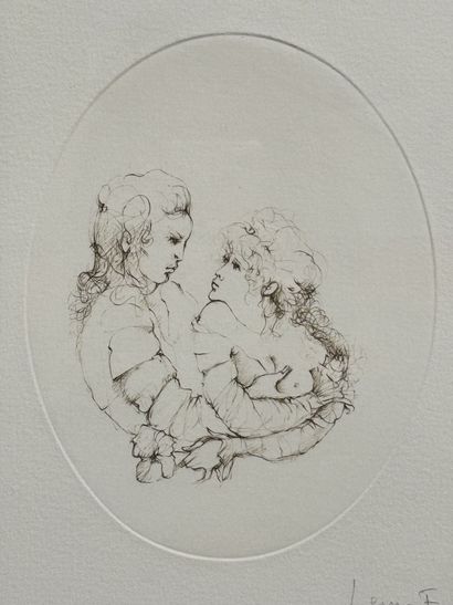 Leonor FINI (1907-1996)
Le couple attablé...