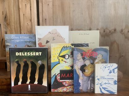 Set of catalogs and monographs on contemporary...