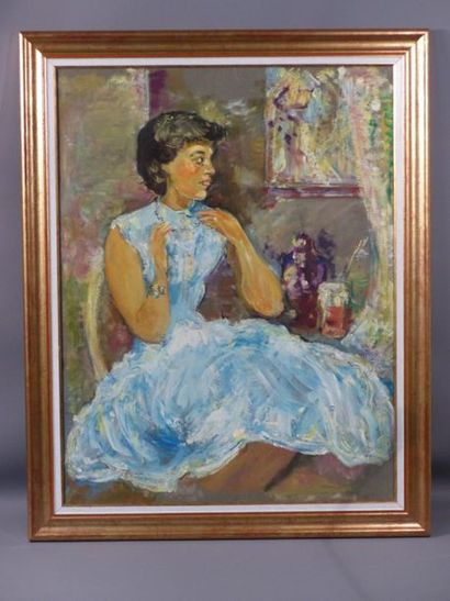 OSCAR SPIELMANN 1901-1975 Jeune femme à sa...