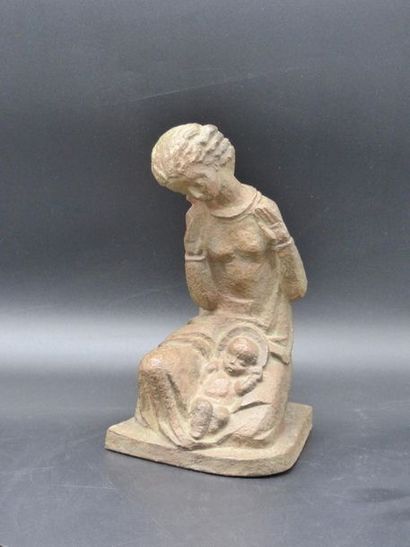 Harry ELSTRÖM (1906-1993) Vierge à l'enfant,...