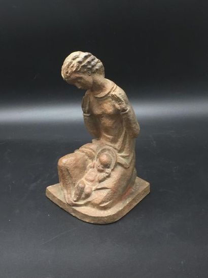 Harry ELSTRÖM (1906-1993) Vierge à l'enfant,...