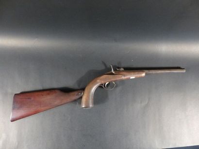 Pistolet de chambre en métal et noyer à canon...