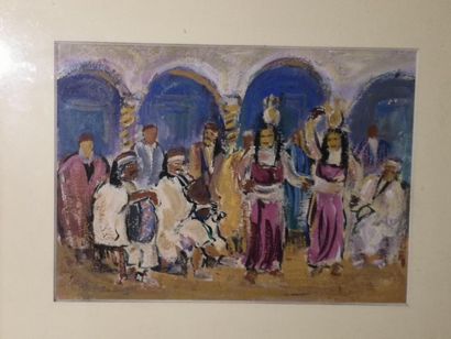 Eddine Sahraoui SCHEMS, assemnblée, gouache...