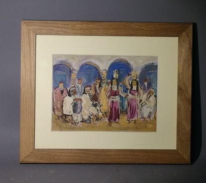 Eddine Sahraoui SCHEMS, assemnblée, gouache...
