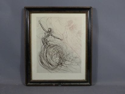Dessin de deux femmes entourées de lignes...