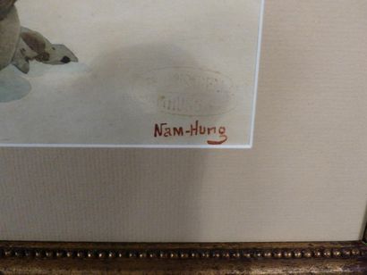 NAM HUNG, scène quotidienne japonisante,...