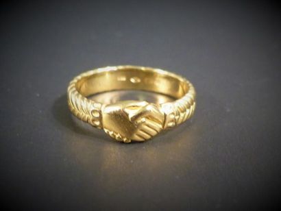 ARTHUS. Bague en or 18 carats modèle lien...