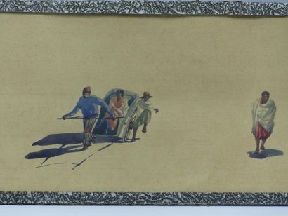 Gilbert RAKOTO (XIX-XX), figures en frise,...