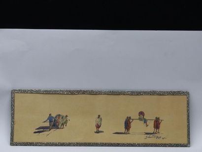 Gilbert RAKOTO (XIX-XX), figures en frise,...