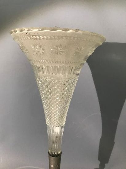 Soliflore en verre et métal 
Soliflore à...