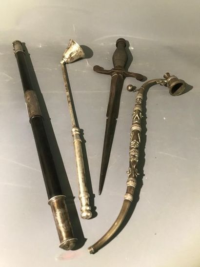 Lot d'objets en acier. 
Lot comprenant une...
