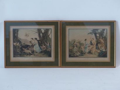 La Danse et La chasse,
D'après Jean-Baptiste...