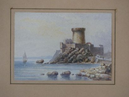 HERMES, suite de 3 aquarelles 
Ecole française...
