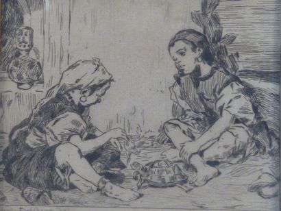 DEHODENCQ. Scène orientaliste. 
d'après Alfred...