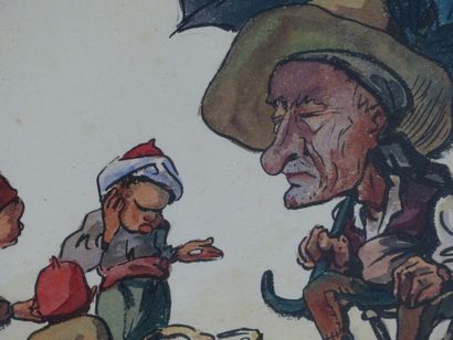 HERZIG. La négociation
Édouard HERZIG (1860-1926)...