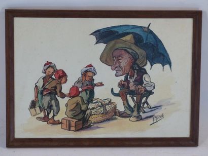 HERZIG. La négociation
Édouard HERZIG (1860-1926)...