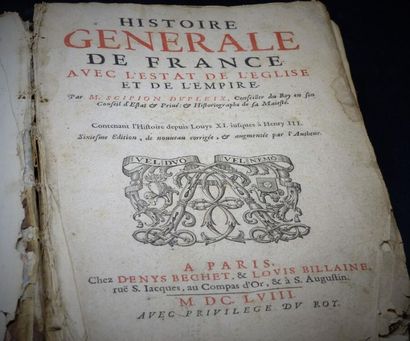DUPLEIX. Histoire générale de France 
Scipion...