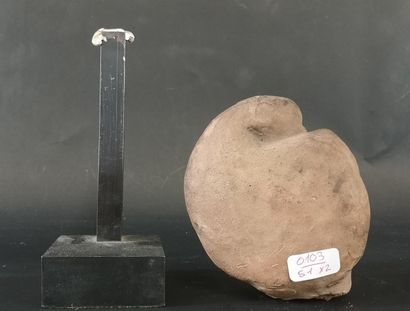 Tête de divinité en terre cuite
Asie, tête...