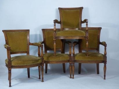 4 Fauteuils style Directoire 
Suite de 4...