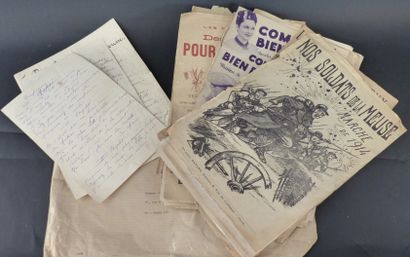 Lot de chants et partitions sur feuillets...