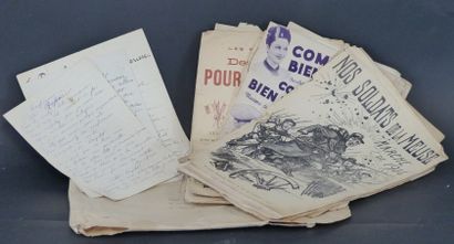 Lot de chants et partitions sur feuillets...