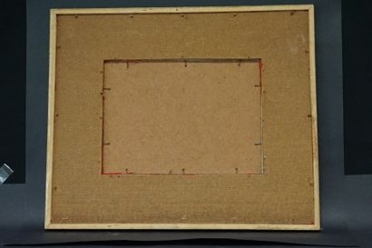 JAPON. Estampe. Scene de bataille. Cadre...