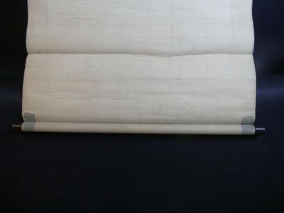 Kakemono à motif de singes combattant, 
JAPON....