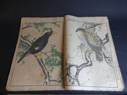 Ensemble de 36 reproductions d'estampes 
JAPON....