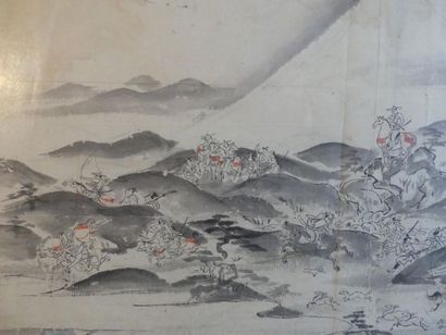 Dessin à l'encre représentant une scène de...