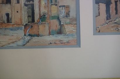 Jean-Louis FAURE(1931-).Suite de quatre aquarelles...